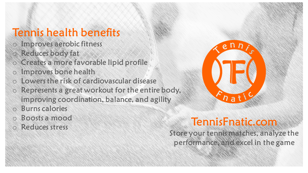 A list of tennis health benefits